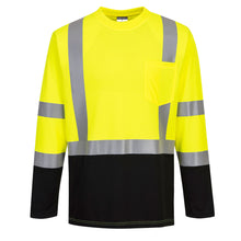 Load image into Gallery viewer, Portwest S398 Safety Green Laguna Hi-Viz Long Sleeve Shirt | Front View
