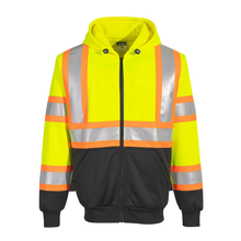 Load image into Gallery viewer, Portwest UB316 Safety Green High Visibility Jacket | Front View
