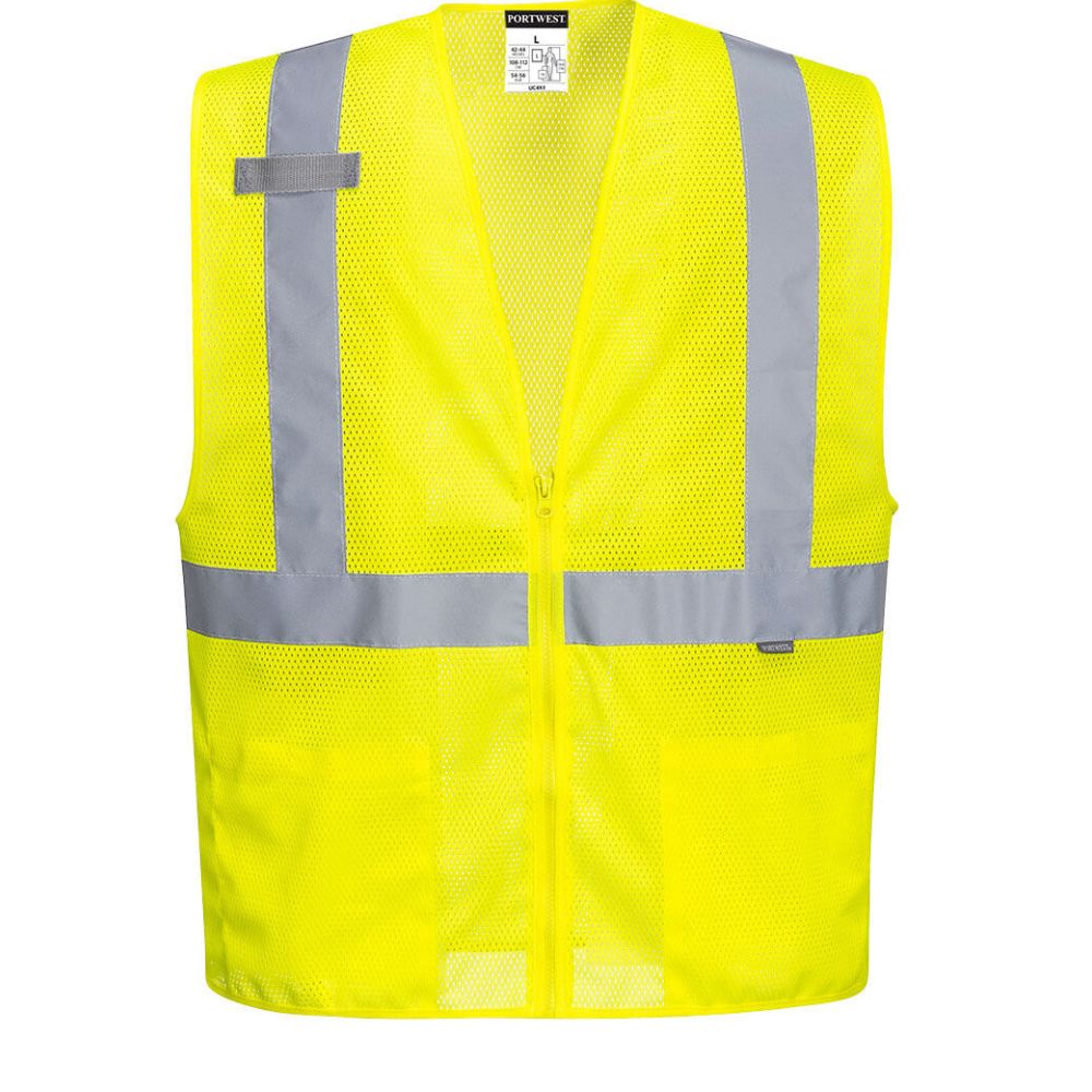 Portwest UC493 - Safety Green ANSI Class 2 Safety Vest | Front View