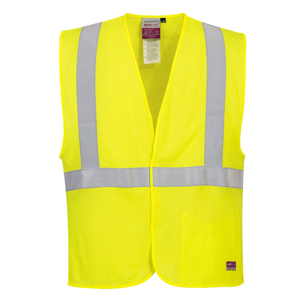 Portwest UMV21 Safety Green FR Safety Vest | Front View