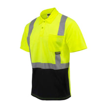 Load image into Gallery viewer, Radians ST12B-2PGS - Safety Green Hi-Viz Polo Shirt | Front Left View
