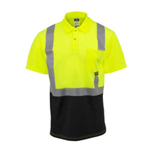 Load image into Gallery viewer, Radians ST12B-2PGS - Safety Green Hi-Viz Polo Shirt | Front View
