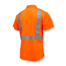 Load image into Gallery viewer, Radians ST12B-2POS - Safety Orange Hi-Viz Polo Shirt | Back Right View
