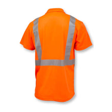 Load image into Gallery viewer, Radians ST12B-2POS - Safety Orange Hi-Viz Polo Shirt | Back View
