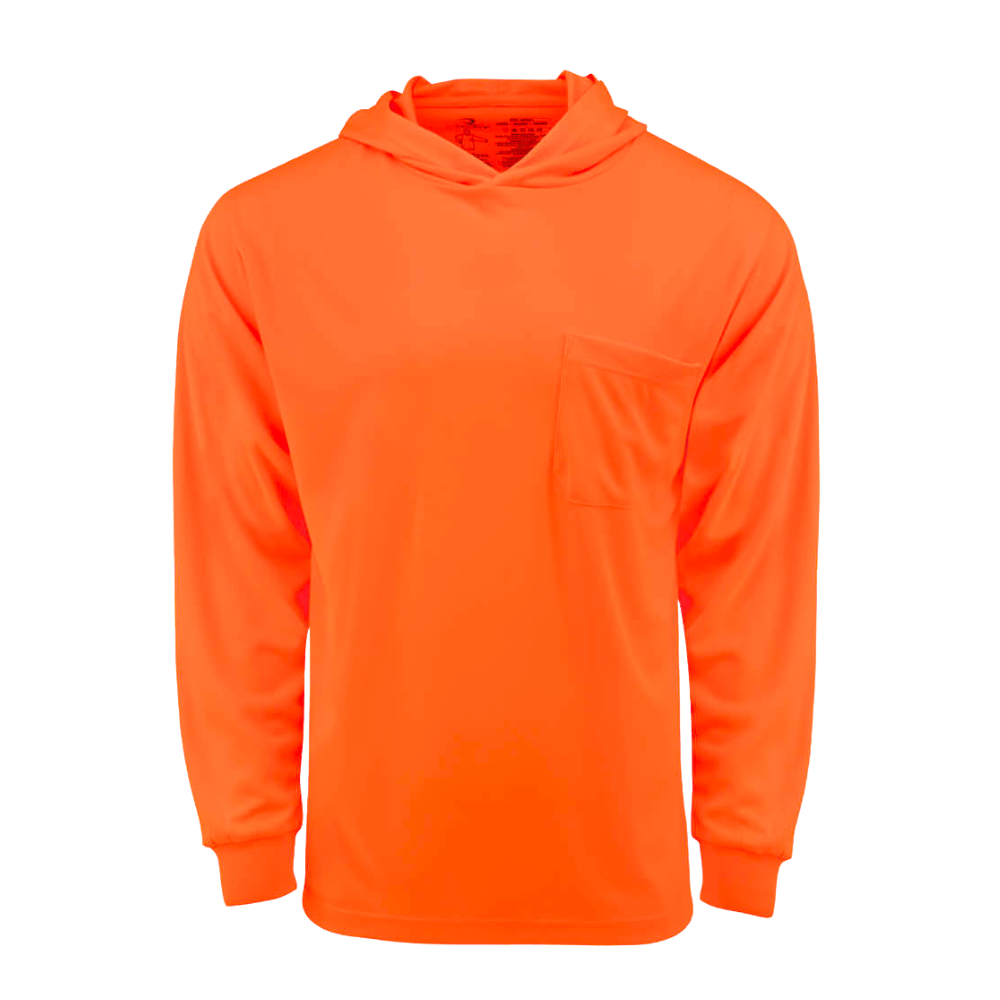 Radians ST61-N Hooded Long Sleeve T-Shirt + UV Protection | Hi-Viz.com