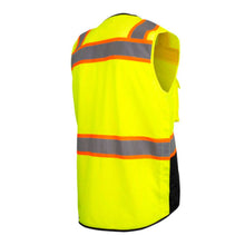 Load image into Gallery viewer, Radians SV51B-2ZGM – Safety Green Surveyor Safety Vest | Back Right View 
