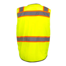 Load image into Gallery viewer, Radians SV51B-2ZGM – Safety Green Surveyor Safety Vest | Back View 
