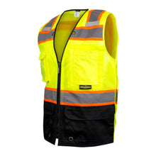Load image into Gallery viewer, Radians SV51B-2ZGM – Safety Green Surveyor Safety Vest | Front Left View 
