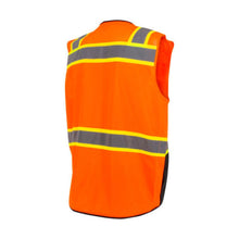 Load image into Gallery viewer, Radians SV51B-2ZOM – Safety Orange Surveyor Safety Vest | Back Right View 
