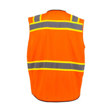 Load image into Gallery viewer, Radians SV51B-2ZOM – Safety Orange Surveyor Safety Vest | Back View 
