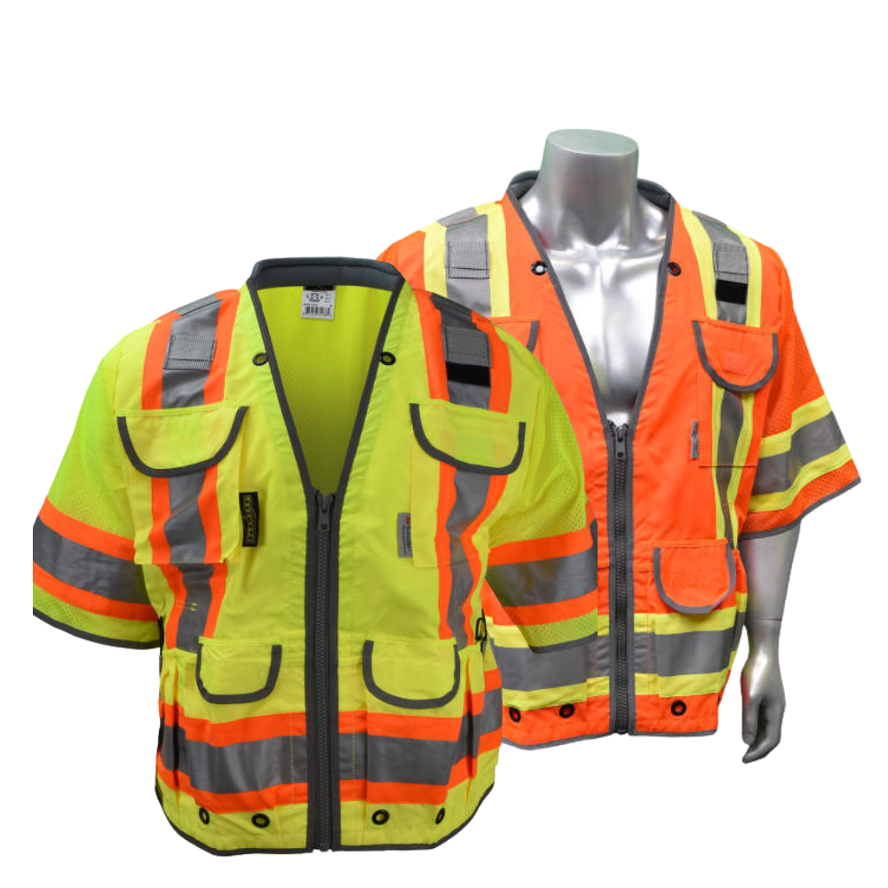 Radians SV55 3 Class 3 Two Tone Engineer Vest Hi Viz radians-sv55-3-class-3-two-tone-engineer-vest-hi-viz