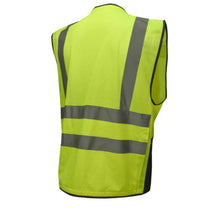 Load image into Gallery viewer, RAD SV59B-2 – Safety Green Surveyor Safety Vest | Back Right View 
