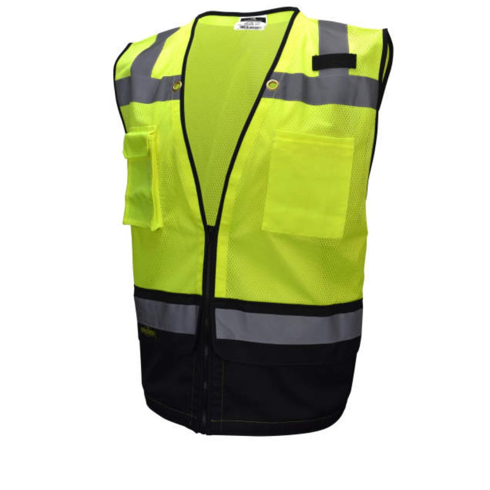 RAD SV59B-2 – Safety Green Surveyor Safety Vest | Front Left View  