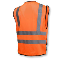 Load image into Gallery viewer, RAD SV59B-2 – Safety Orange Surveyor Safety Vest | Back Right View 
