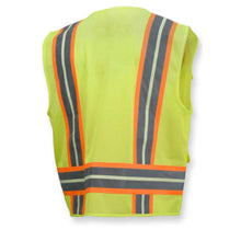 Load image into Gallery viewer, Radians SV6GL – Safety Green ANSI Class 2 Safety Vest | Back Right View 
