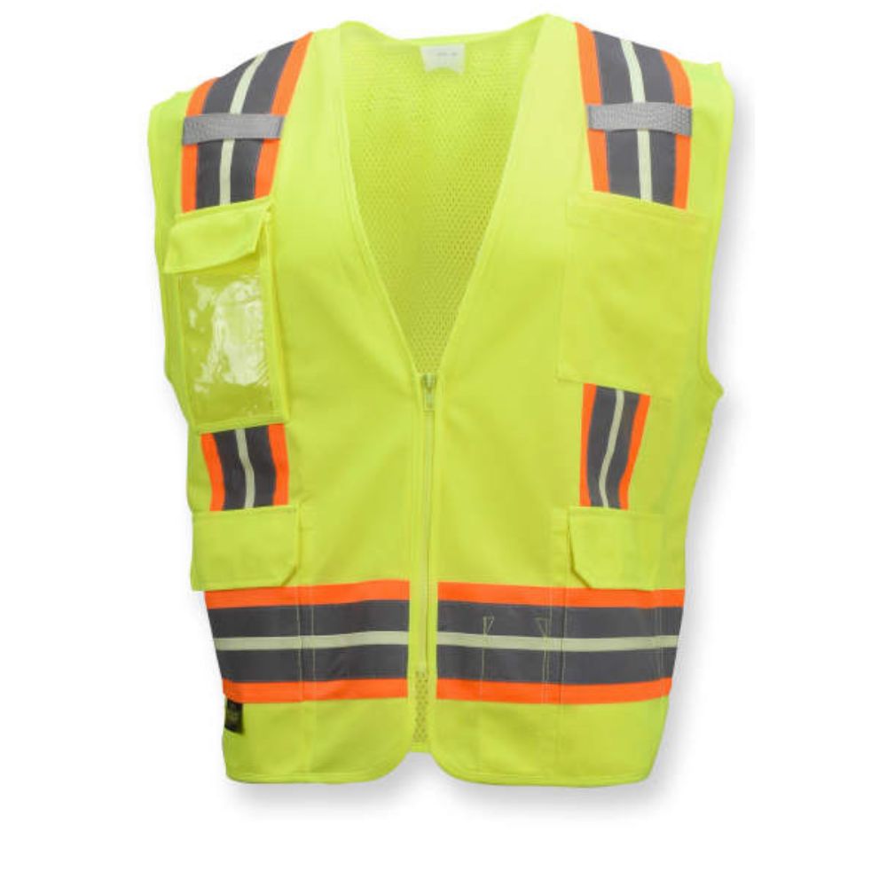 Radians SV6GL – Safety Green ANSI Class 2 Safety Vest | Front View 