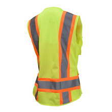 Load image into Gallery viewer, Radians SV6W - Safety Green Women&#39;s Safety Vest | Back Right View
