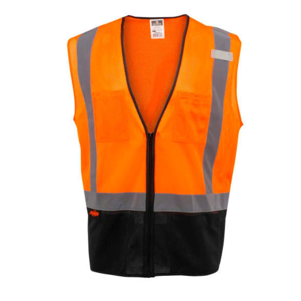Radians SV54B-2ZOM – Safety Orange Surveyor Safety Vest | Front View 
