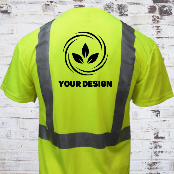Custom Printed Safety Shirt, 1 Color / 1 Location