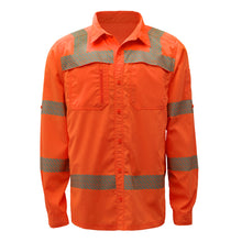 Load image into Gallery viewer, GSS 7506 - Safety Orange Hi-Viz Button Down Shirts | Front View
