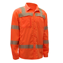 Load image into Gallery viewer, GSS 7506 - Safety Orange Hi-Viz Button Down Shirts | Front Right View
