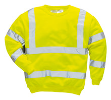 Load image into Gallery viewer, Portwest B303YER - Safety Green ANSI Class 3 Sweatshirt | Front Flat View
