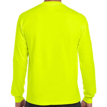 Load image into Gallery viewer, Small, Gildan, Long Sleeve Safety Green Pocket T-Shirt [2410]
