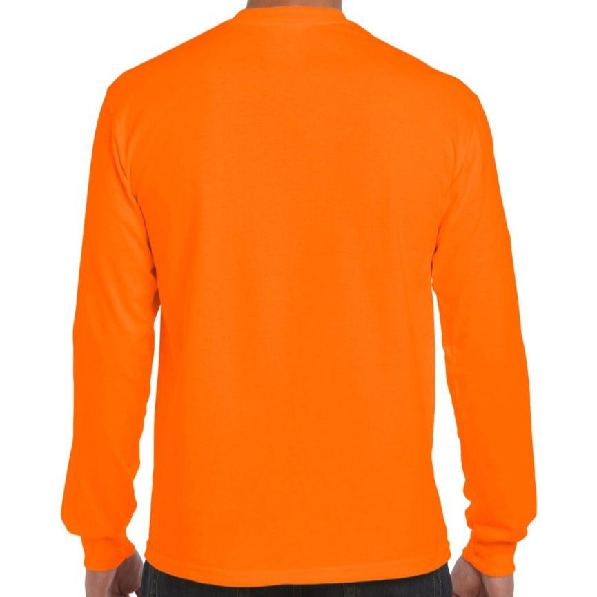 Gildan T-Shirt da Uomo in Cotone Pesante a Maniche Lunghe, Stile Gildan T-Shirt da Uomo in Cotone Pesante a Maniche Lunghe, Stile
