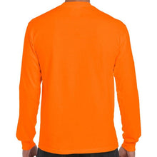 Load image into Gallery viewer, 4X, Gildan, Long Sleeve Safety Orange Pocket T-Shirt [2410]
