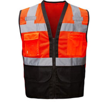 Load image into Gallery viewer,  GSS 1202 – Hi-Viz Red Surveyor Safety Vest | Front View 
