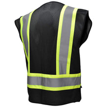 Load image into Gallery viewer, Radians SV22-1ZBM - Black ANSI Class 1 Safety Vest | Back Right View
