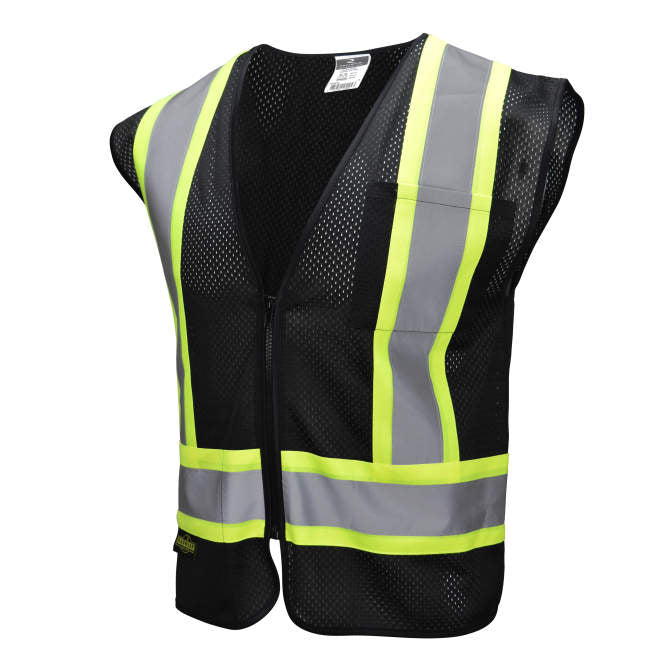 GSS 1715 Hype-Lite Heavy Duty Black Safety Vest