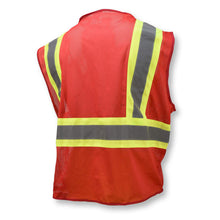 Load image into Gallery viewer, Radians SV22-1ZRM - Red ANSI Class 1 Safety Vest | Back Right View
