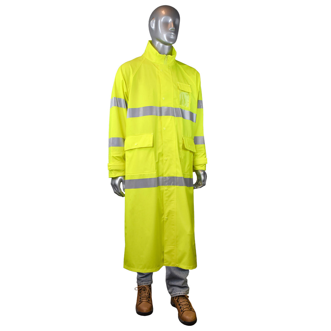 Radians RC07-3ZGV - Safety Green Hi-Viz Rain Jacket | Front View