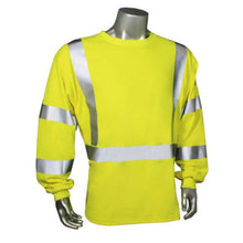 Load image into Gallery viewer, Radians LHV-FR-TS-LS-C3 – Safety Green FR High Visibility Shirts | Front Right view 
