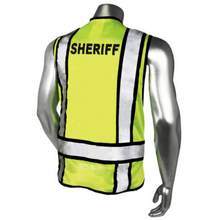 Load image into Gallery viewer, Radians LHV-207-3G-SHF - Black Trim SHERIFF Safety Vest | Back View
