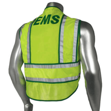 Load image into Gallery viewer, Radians LHV-207-SPT-EMS - Green Trim EMS Safety Vests | Back View
