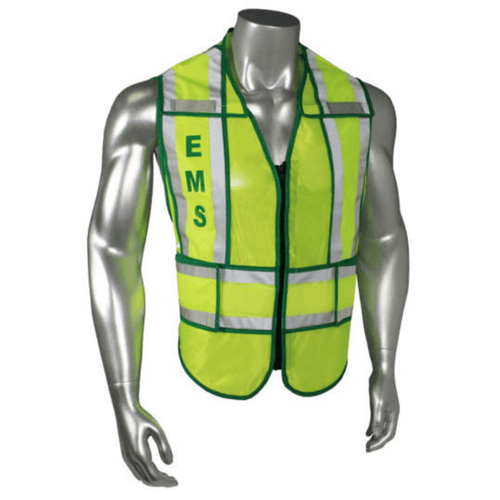 Radians LHV-207-SPT-EMS - Green Trim EMS Safety Vests | Front View