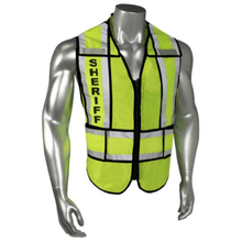 Load image into Gallery viewer, Radians LHV-207-SPT-SHF - Black Trim SHERIFF Safety Vest | Front View
