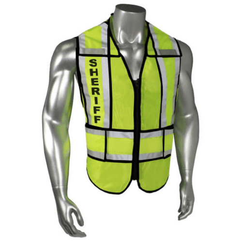 Radians LHV-207-SPT-SHF - Black Trim SHERIFF Safety Vest | Front View