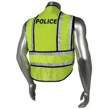 Load image into Gallery viewer, Radians LHV-207-SPT-BLK-POL - Black Trim Police Safety Vest | Back View
