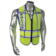 Load image into Gallery viewer, Radians LHV-207-SPT-POL - Blue Trim Police Safety Vest | Front View
