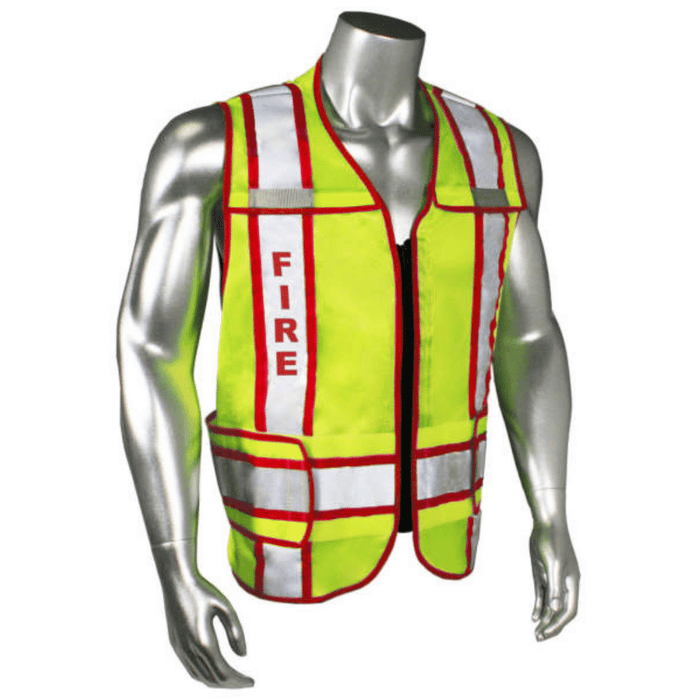 Radians LHV-207-3G-FIR - Red Trim Fire Safety Vest | Front View