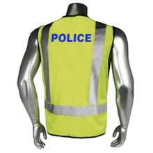 Load image into Gallery viewer, Radians LHV-5-PC-ZR-POL - Black Trim Police Safety Vest | Back View
