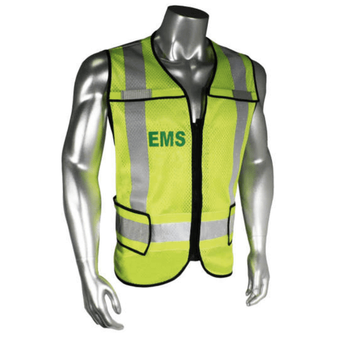 Radians LHV-5-PC-ZR-EMS - Safety Green EMS Safety Vest | Front View
