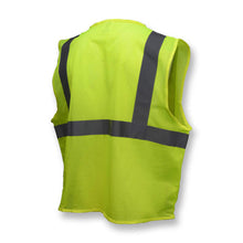 Load image into Gallery viewer, Radians SVE1-2ZGM - Safety Green ANSI Class 2 Safety Vest | Back Right View
