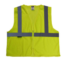 Load image into Gallery viewer, Radians SVE1-2ZGM - Safety Green ANSI Class 2 Safety Vest | Front Flat View
