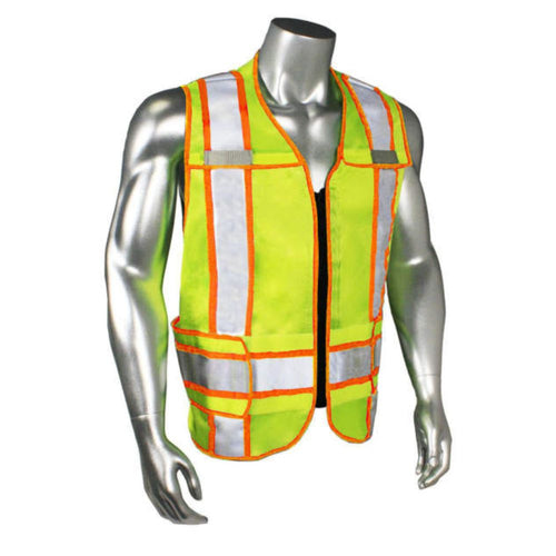 Radians LHV-3G-OCS – Orange Trim Breakaway Safety Vest | Front Right View 