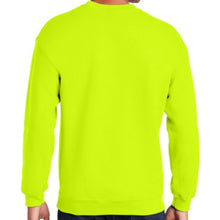 Load image into Gallery viewer, Gildan 18000 – Safety Green NON-ANSI Sweatshirt | Back View 
