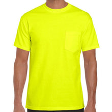 Load image into Gallery viewer, Medium, Gildan Short Sleeve Safety Green Pocket T-Shirt [2300]
